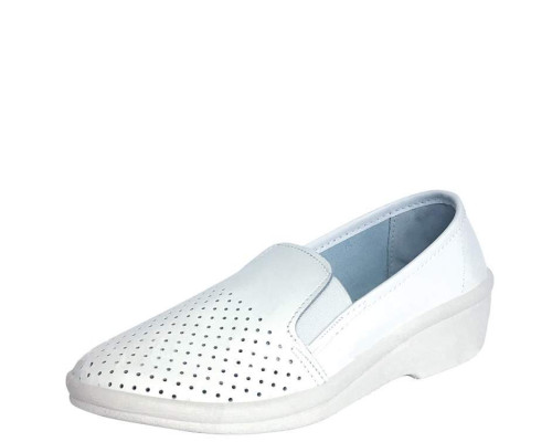 Туфли женские, мелкая перфорация, ПВХ