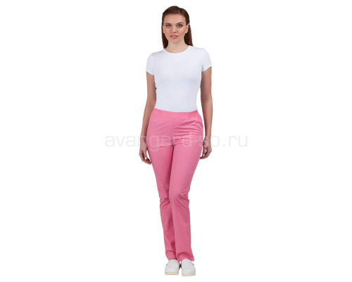 Брюки медицинские женские розовые