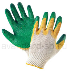 Перчатки х/б с двойным латексом