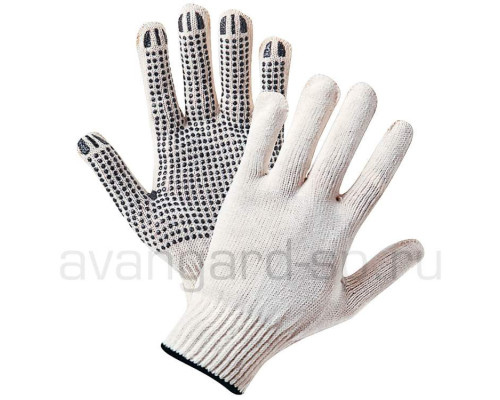 Перчатки х/б с ПВХ эконом