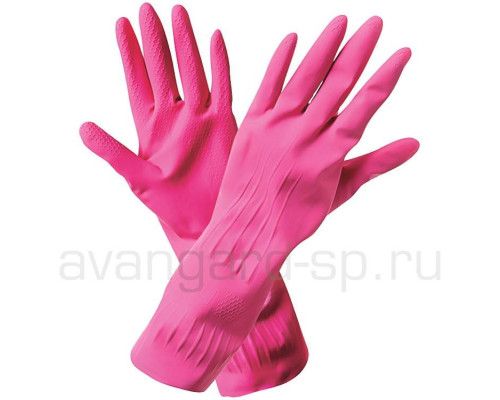 Перчатки резиновые хозяйственные “Лотос”