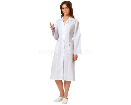 Халат с рельефами белый