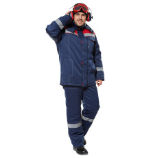 Костюм “Тимбер” тёмно-синий с красной отделкой