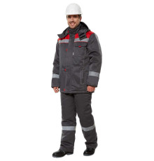 Костюм “Тимбер” темно-серый с красной отделкой