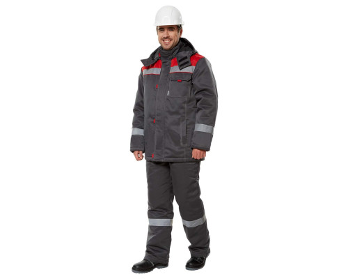 Костюм “Тимбер” темно-серый с красной отделкой
