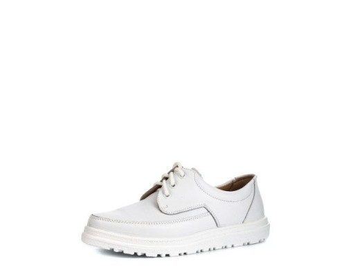 Туфли мужские на шнурках из натуральной кожи цвет белый