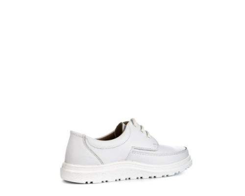 Туфли мужские на шнурках из натуральной кожи цвет белый