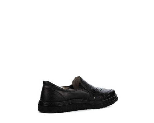 Туфли мужские из натуральной кожи с перфорацией цвет чёрный