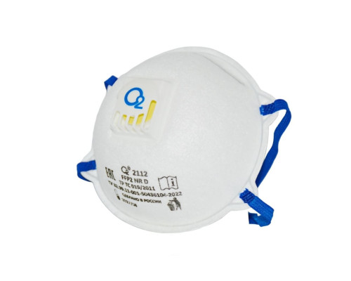 Респиратор-полумаска чашеобразный О2 2112 – FFP2 NR D c клапаном выдоха