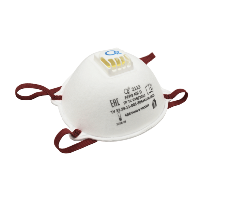 Респиратор-полумаска чашеобразный О2 2113 – FFP3 NR D c клапаном выдоха