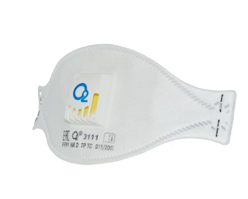 Респиратор-полумаска трехпанельный О2 3111 – FFP1 NR D с клапаном выдоха