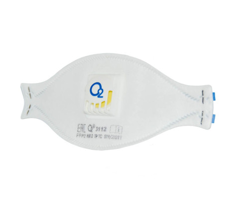 Респиратор-полумаска трехпанельный О2 3112 – FFP2 NR D с клапаном выдоха