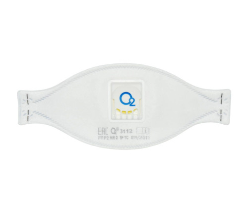 Респиратор-полумаска трехпанельный О2 3112 – FFP2 NR D с клапаном выдоха