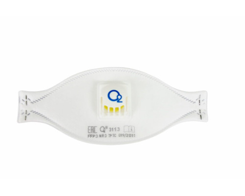 Респиратор-полумаска трехпанельный О2 3113 – FFP3 NR D с клапаном выдоха