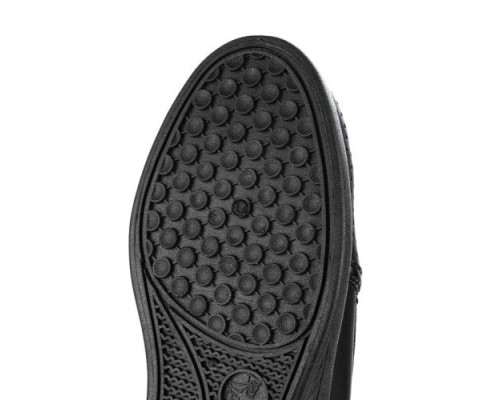 Туфли женские с перфорацией на ПВХ подошве цвет чёрный 55-01b