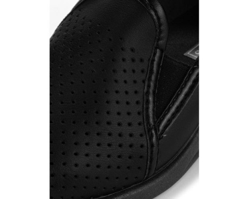 Туфли женские с перфорацией на ПВХ подошве цвет чёрный 55-01b