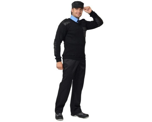 Джемпер офицерский мужской, цвет: черный