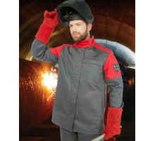 Костюм сварщика “Баклер” с пк цв. серый-красный