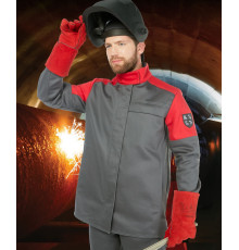 Костюм сварщика “Баклер” с пк цв. серый-красный