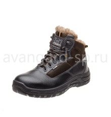 Ботинки “Бустер”, чёрно-коричневый, шерст. мех, КП, ПУ
