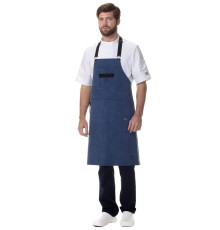 Фартук “Пронто” синий с черной отделкой