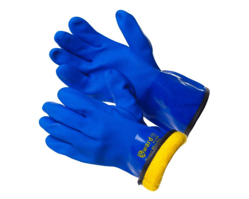 Gward Barrel Plus перчатки с текстурированным ПВХ цельнозалитые с мехом