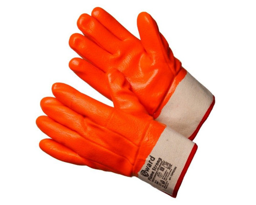 Трикотажные утепленные перчатки с  МБС покрытием с манжетом крагой