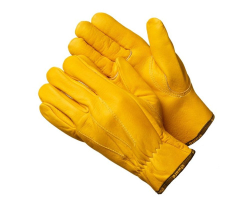 Gward Force Gold Желтые кожаные перчатки анатомического кроя XY276