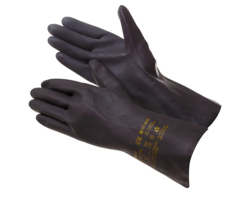 Индустриальные химстойкие перчатки латекс+неопрен