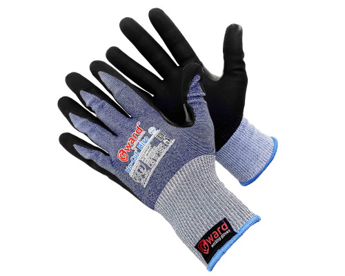 Противопорезные перчатки 5-го класса с микропористым нитрилом