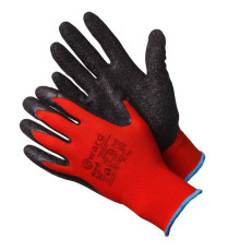 Gward Red нейлоновые перчатки с черным текстурированным латексом