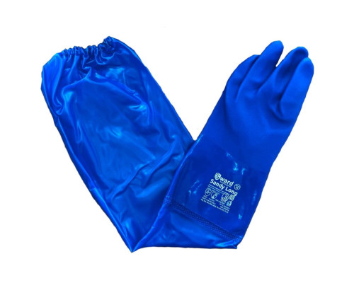 Gward Sandy Long Химически стойкие перчатки с длинным рукавом PVC014