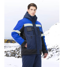 Костюм “Виват” NEW синий с васильковой и черной отделкой