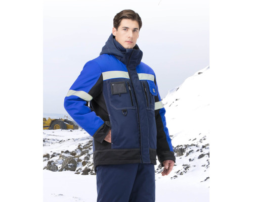 Костюм “Виват” NEW синий с васильковой и черной отделкой