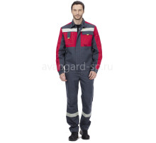 Костюм мужской “Таль” серый-красный