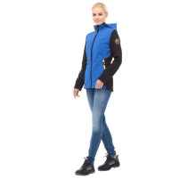 Куртка женская софтшелл “Тайм” с капюшоном синяя