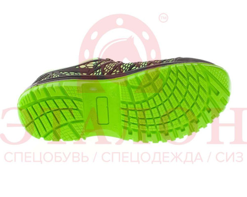 Полуботинки (кроссовки) МИСТРАЛЬ -НЕОН ПУ ТПУ с ПКП АС (лайм) артикул PT2-C-L