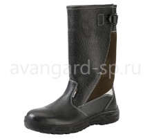 Сапоги “Бустер”, чёрно-коричневый, шерст. мех, КП, ПУ