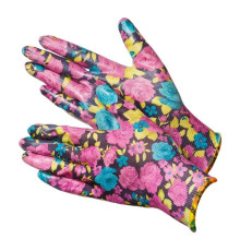 Violet NN Садовые перчатки расцветки Violet с нитрилом N4001