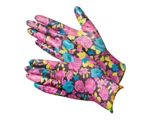 Violet NN Садовые перчатки расцветки Violet с нитрилом N4001