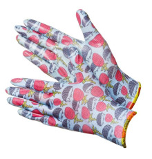 Yo NN Садовые перчатки с расцветкой “Ежики и розы” N4001