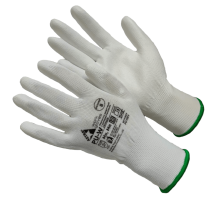 Astra Pu-W Перчатки из полиэстера белого цвета с полиуретановым покрытием