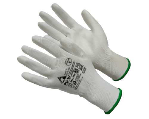 Astra Pu-W Перчатки из полиэстера белого цвета с полиуретановым покрытием