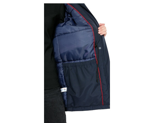 Куртка женская утепленная рабочая “Альфа” синяя с серым