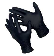 DELTAGRIP Total Black Перчатки нитриловые неопудренные черного цвета