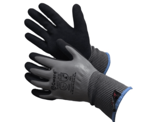 Перчатки из HPPE-нити с полным двойным латексным покрытием