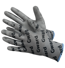 Перчатки из полиэстера/нейлона серого цвета полиуретановым покрытием