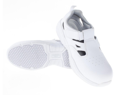 Туфли с перфорацией (сандалии) White GRIP PROTECTION c поликарбонатным подноском (арт.19143)