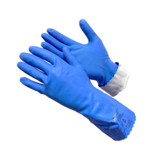 Перчатки из латекса синего цвета