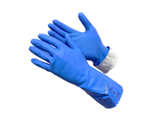 Перчатки из латекса синего цвета